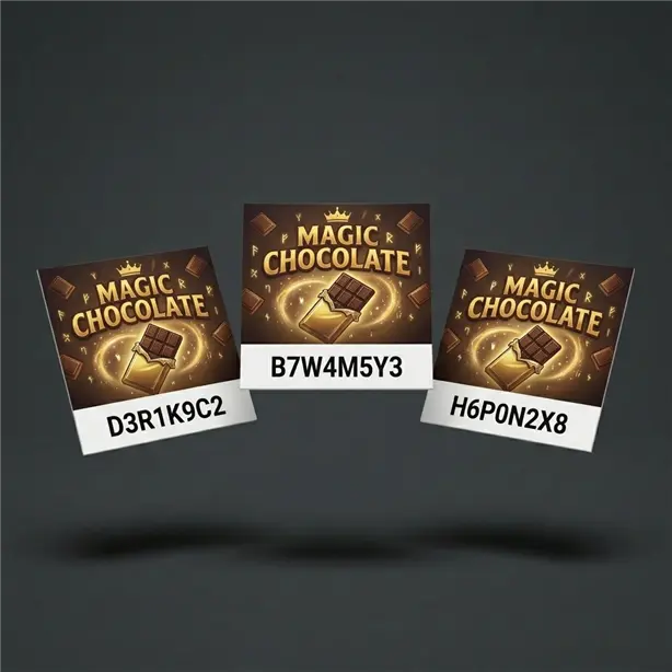 Magic Chocolate Şifreli Inkjet Promosyon Kartı Variable Data - Promera