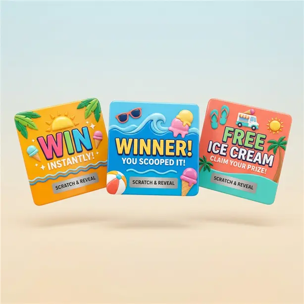Summer Ice Cream Standart Promosyon Kartı - Promera
